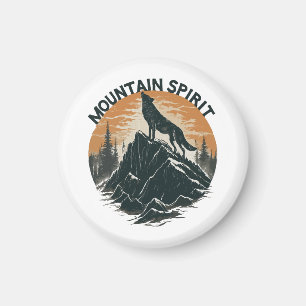 Aimant Loup de la majesté de la montagne hurlant sur le p