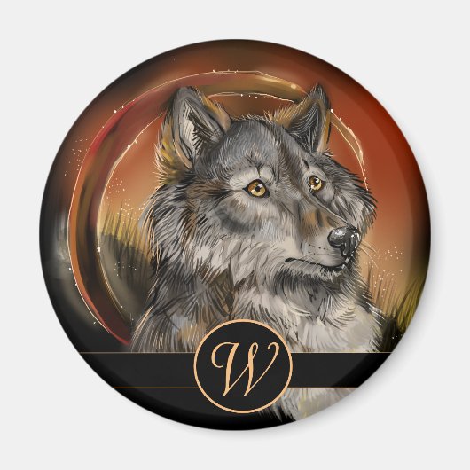 Aimant Loup de l'Or (Devant)