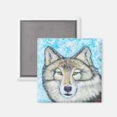 Aimant Loup de Neige (Recto/Verso)