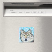 Aimant Loup de Neige (In Situ (Lave-vaisselle))