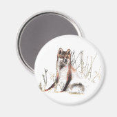 Aimant Loup d'hiver (Recto/Verso)