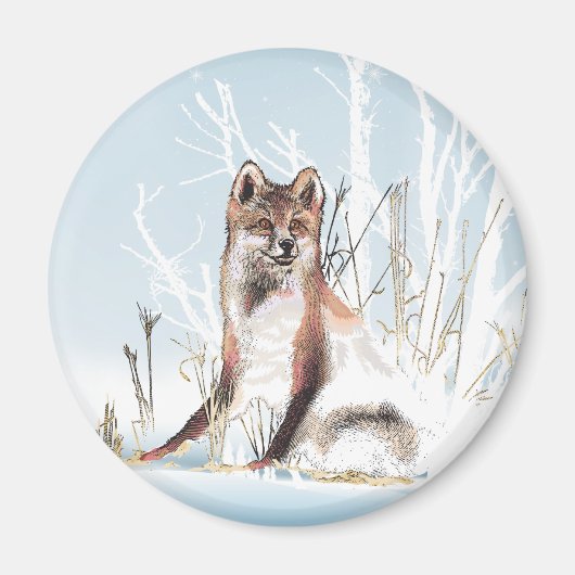 Aimant Loup d'hiver (Devant)