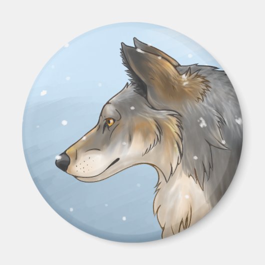 Aimant Loup du Nord-Ouest (Devant)