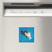 Aimant Loup en bleu (In Situ (Lave-vaisselle))