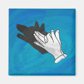 Aimant Loup en bleu (Devant)