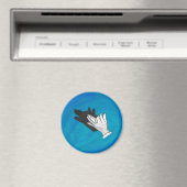 Aimant Loup en bleu (In Situ (Lave-vaisselle))