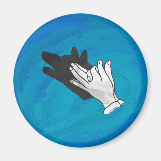 Aimant Loup en bleu (Devant)