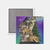 Aimant loup et Lune (Recto/Verso)