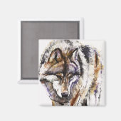 Aimant Loup européen (Recto/Verso)