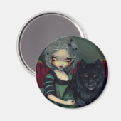 Aimant "Loup-Garou : Noir" (Recto/Verso)