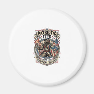 Aimant Loup-garou patriotique Patriote Horreur Monstre Pa