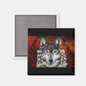Aimant Loup Gris (Recto/Verso)