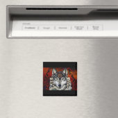 Aimant Loup Gris (In Situ (Lave-vaisselle))