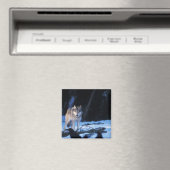 Aimant loup gris, Canis lupus, dans les contreforts (In Situ (Lave-vaisselle))