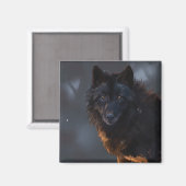 Aimant loup noir (Recto/Verso)