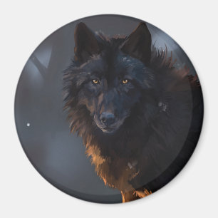Aimant Loup noir