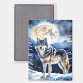 Aimant Loup sauvage (Recto/Verso)