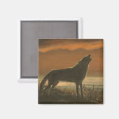 Aimant Loup solitaire (Recto/Verso)