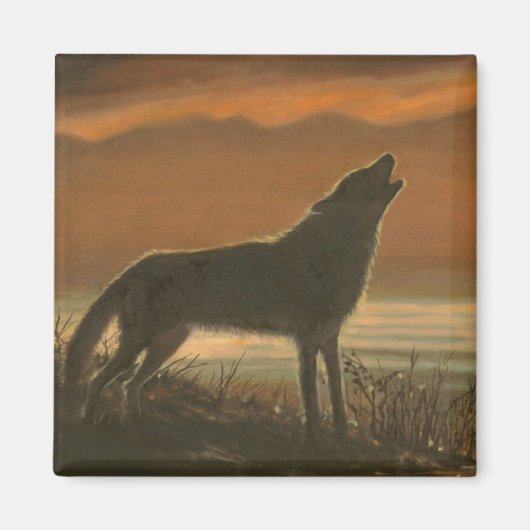 Aimant Loup solitaire (Devant)