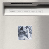 Aimant Loup solitaire dans la neige (In Situ (Lave-vaisselle))