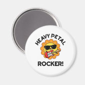 Aimant Lourd Petal Rocker Funny Flower Pun (Recto/Verso)