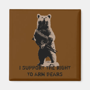 Aimant L'ours arme l'ours gris