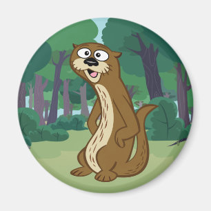 Aimant Loutre de Rick Reggie de garde forestière