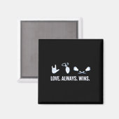 Aimant Love Always Wins ASL Deaf Aware Sign Language (Recto/Verso)