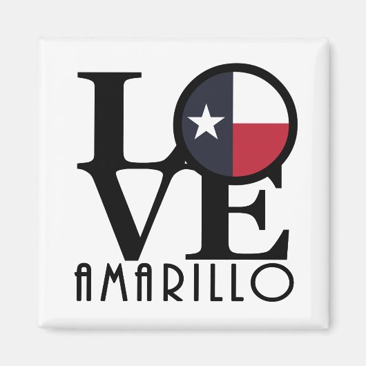 Aimant LOVE Amarillo Texas (Devant)