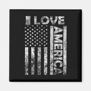 Aimant Love America Shirt Usa Drapeau 4 Juillet Indépenda