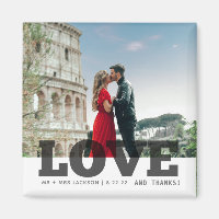 Love and Thanks Honeymoon Mariage Photo