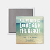 Aimant Love and the Beach Wedding Save the Date (Recto/Verso)