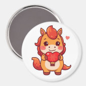 Aimant Love at First Gallop Fire Horse Valentine Chinese  (Recto/Verso)