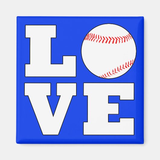 Aimant LOVE Baseball Player ou Coach Sports Team (Devant)