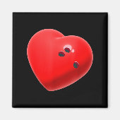 Aimant Love Bowling Ball Hearts Bowling Lover Valentine's (Devant)
