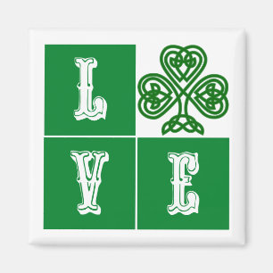 Aimant Love Celtic Coeurs Shamrocks