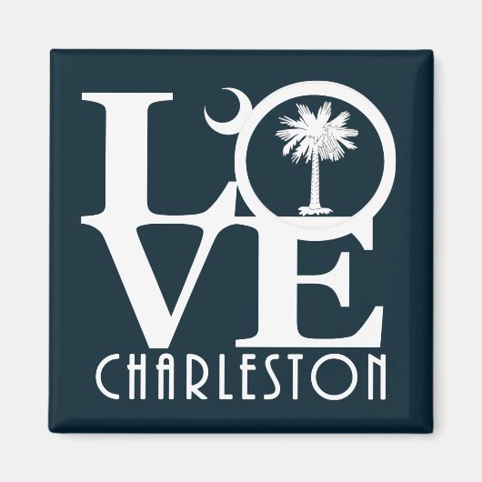 Aimant LOVE Charleston SC (Devant)