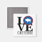 Aimant LOVE Cheyenne Wyoming (Recto/Verso)