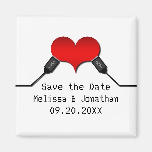 Aimant Love Connection USB Enregistrer l'aimant de date, (Devant)