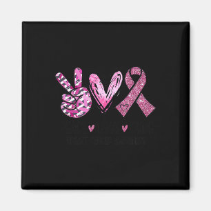 Aimant Love Cure Pink Ribbon Cancer Sensibilisation du se