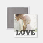 Aimant Love Custom Photo Wedding Favor (Recto/Verso)
