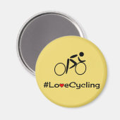 Aimant Love cycling légende jaune (Recto/Verso)