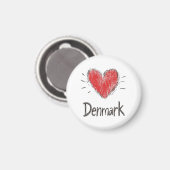Aimant Love Danemark (Recto/Verso)