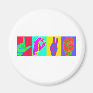 Aimant LOVE DE Langue DES Signes