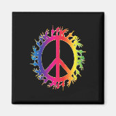 Aimant Love Deaf Peace Sign Language Hand Taling Enseigna (Devant)