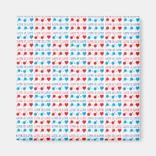 Aimant LOVE est une citation LOVE en rouge et bleu