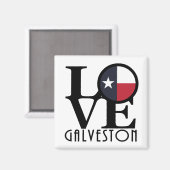 Aimant LOVE Galveston Texas (Recto/Verso)