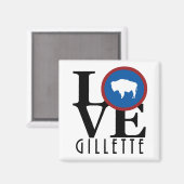 Aimant LOVE Gillette Wyoming (Recto/Verso)