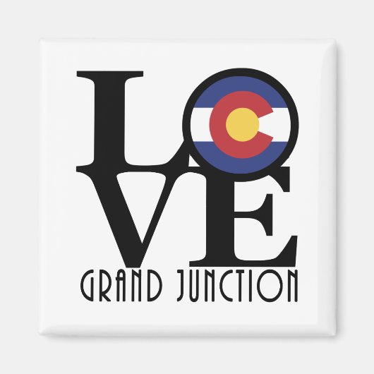 Aimant LOVE Grand Junction Colorado (Devant)