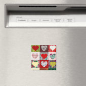 Aimant Love Hearts Quilt (In Situ (Lave-vaisselle))